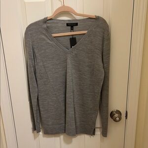 Heather Gray V-Neck Sweater by Banana Republic